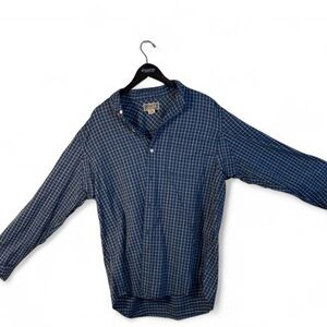 Duluth Trading Co Navy Plaid Shirt